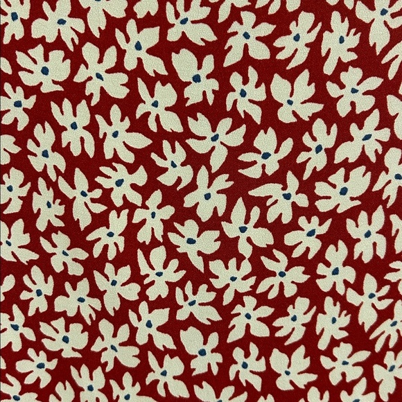 Reformation Zoe Grenadine Red And White Floral Print Midi Skirt NWT Size 12 - Picture 8 of 15